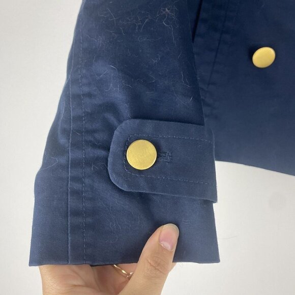 Banana Republic Factory Women's Double Breasted Jacket Size 0 Navy Blue Nautical - Picture 4 of 8